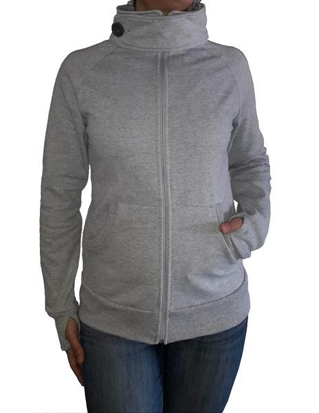 Sudadera de Maternidad, Porteo y Lactancia Gris (Para usarse con sistema de porteo) - Imagen 4
