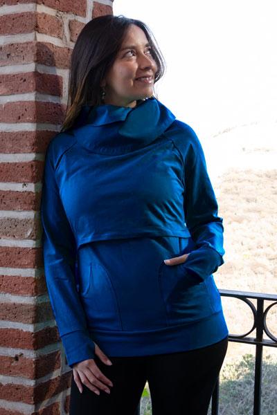 Sudadera de Embarazo y Lactancia Mayte Azul